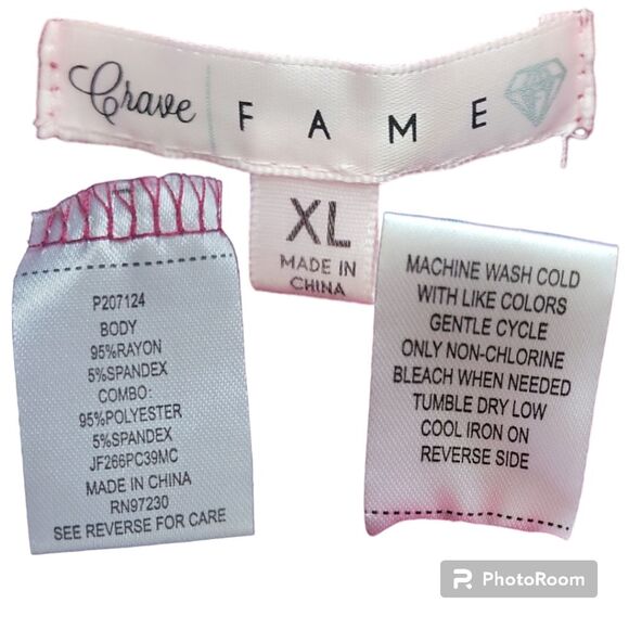 CRAVE FAME Juniors' Red Mesh Illusion Ruched Top - XL - Picture 4 of 11